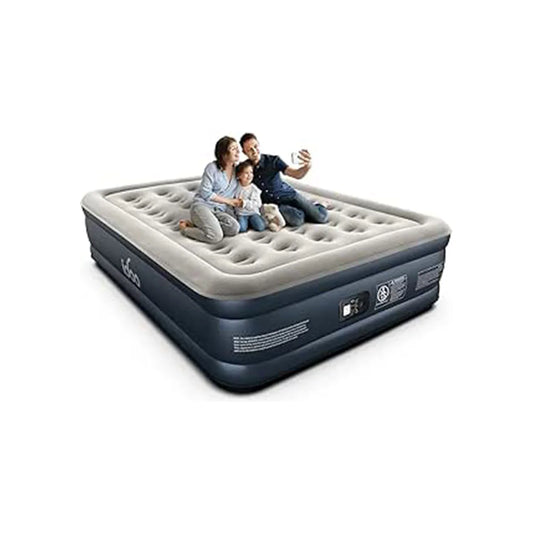 iDOO 18 inch air mattress with built in pump for comfortable indoor and guest sleeping