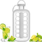 Portable ice cube tray with lime mint drink, perfect for refreshing beverages