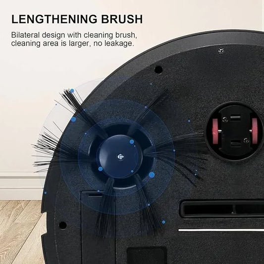 Lengthening brush with bilateral design for larger cleaning area, no leakage