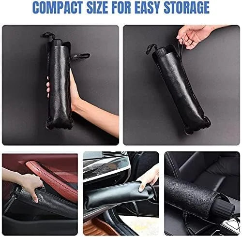 Car windshield umbrella sun protector for reducing heat and UV exposure inside the vehicle