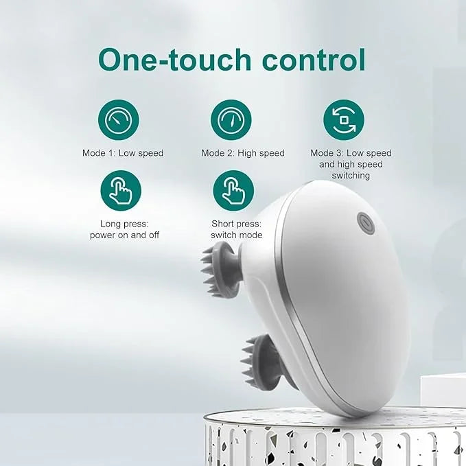One-touch control massager with low and high speed modes for relaxation