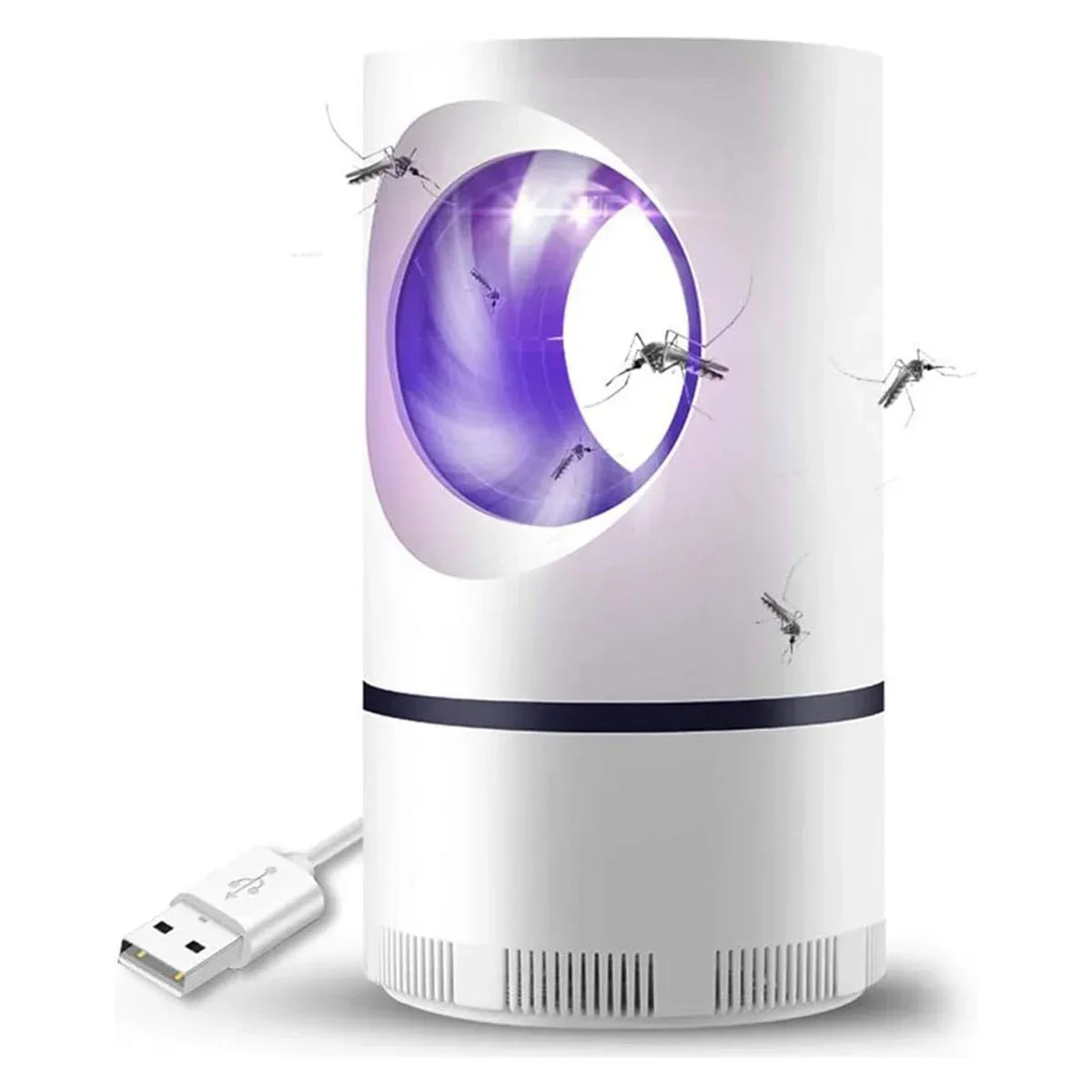 USB mosquito killer lamp with purple UV light, attracting and eliminating bugs, ideal for home use
