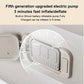 Inflatable air mattress with electric built in pump for quick setup and convenience