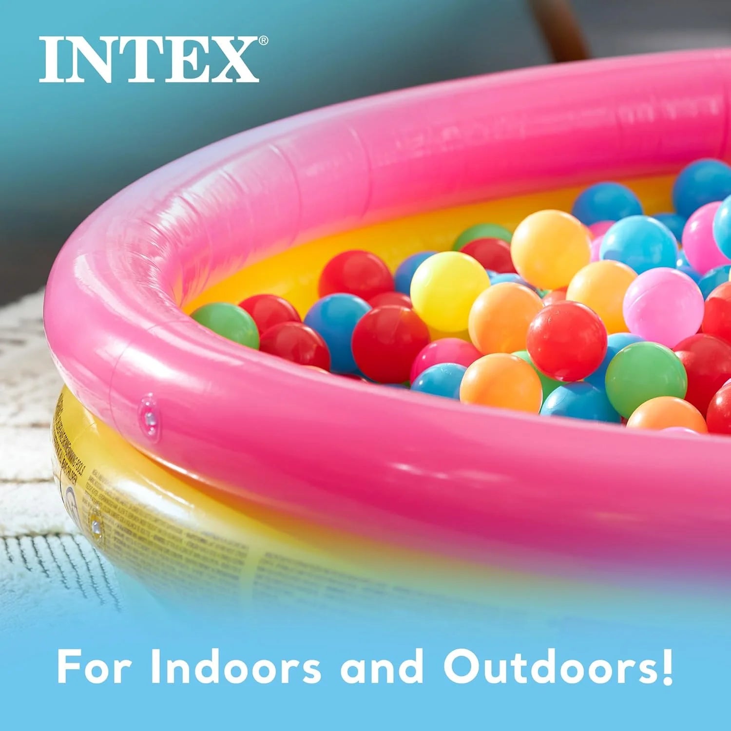 Intex kiddie pool for children with comfortable inflatable design for summer play