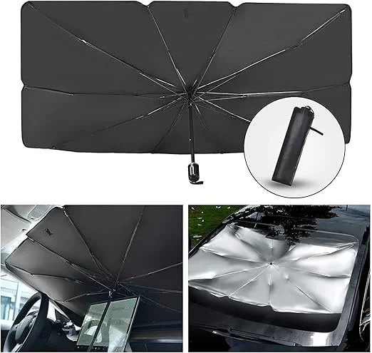Portable car sunshade cover for keeping the car cabin cool and protected