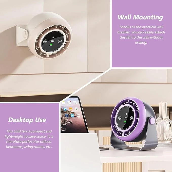 Portable table air circulation fan for personal cooling and improved ventilation