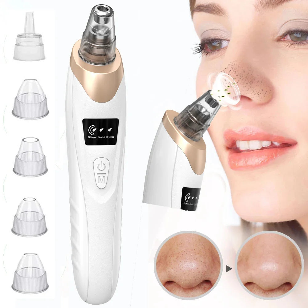 Rechargeable face cleaning vacuum for deep cleansing and smooth skin care routine